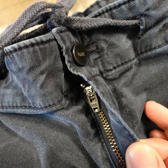 Paige Christy High Rise Crop Pants Women’s 30 Navy Lyocell Stretch - Picture 3 of 14